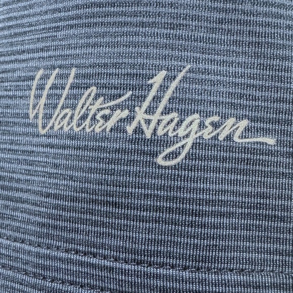 WALTER HAGEN Button Front Short Sleeve Blue Polo Golf Shirt Men's Size 2XL - Picture 4 of 8